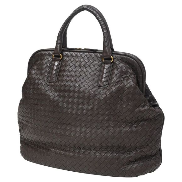 Bottega Veneta Intrecciato Top Handle Bag in Brown Leather - Picture 3 of 8